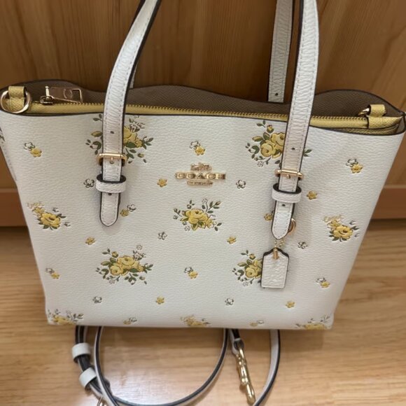 🌸❤️ Coach Mollie Tote Bag 25 With Floral Print - Picture 9 of 10